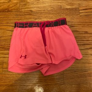 Girls pink under armor shorts